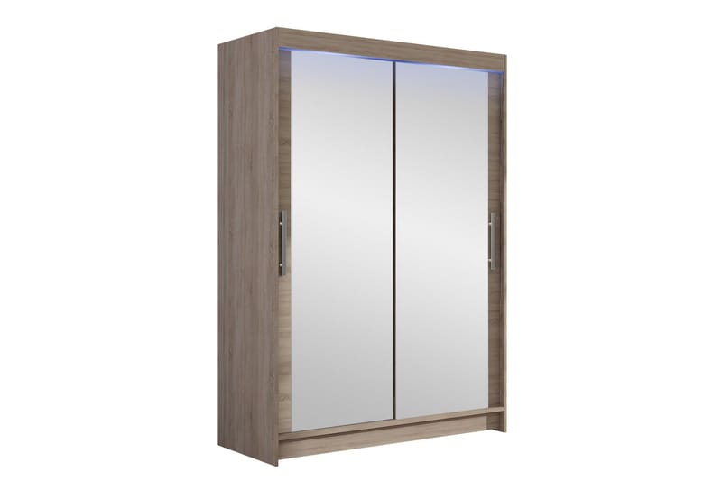 Estella Garderobe med Spejl 120x200 cm - Beige - Opbevaring - Tøjopbevaring - Garderobeskabe