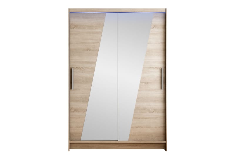 Estella Garderobe med Spejl 120x200 cm - Beige - Opbevaring - Tøjopbevaring - Garderobeskabe