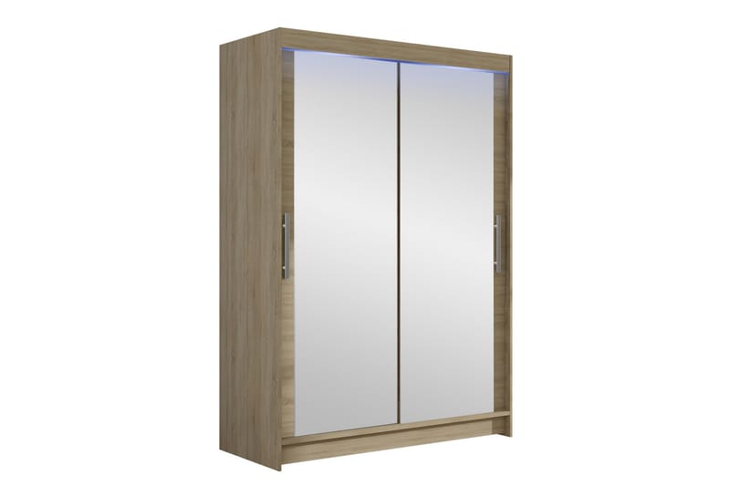 Estella Garderobe med Spejl 120x200 cm - Beige - Opbevaring - Tøjopbevaring - Garderobeskabe