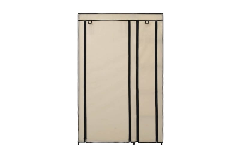 Foldbare Klædeskabe 2 Stk. 110 X 45 X 175 Cm Stof t - Creme - Opbevaring - Tøjopbevaring - Garderobeskabe