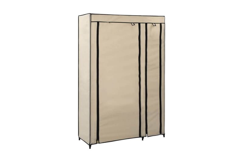 Foldbare Klædeskabe 2 Stk. 110 X 45 X 175 Cm Stof t - Creme - Opbevaring - Tøjopbevaring - Garderobeskabe