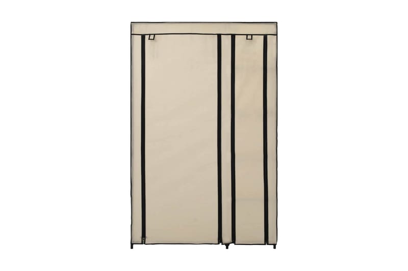 Foldbart Klædeskab 110 X 45 X 175 Cm Stof Cremefarvet - Creme - Opbevaring - Tøjopbevaring - Garderobeskabe