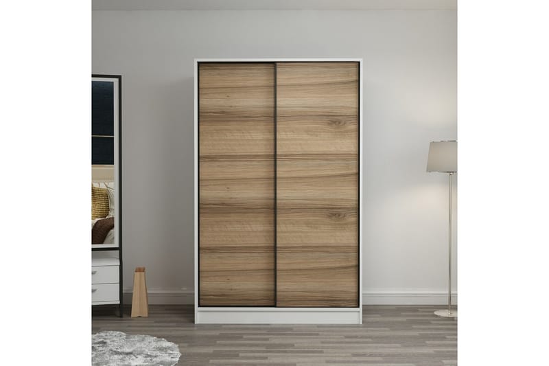 Fruitland Garderobe 120 cm - Brun/Hvid - Opbevaring - Tøjopbevaring - Garderobeskabe