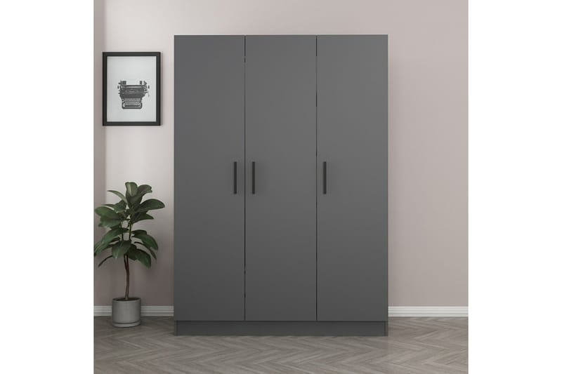 Fruitland Garderobe 135 cm - Antracit - Opbevaring - Tøjopbevaring - Garderobeskabe