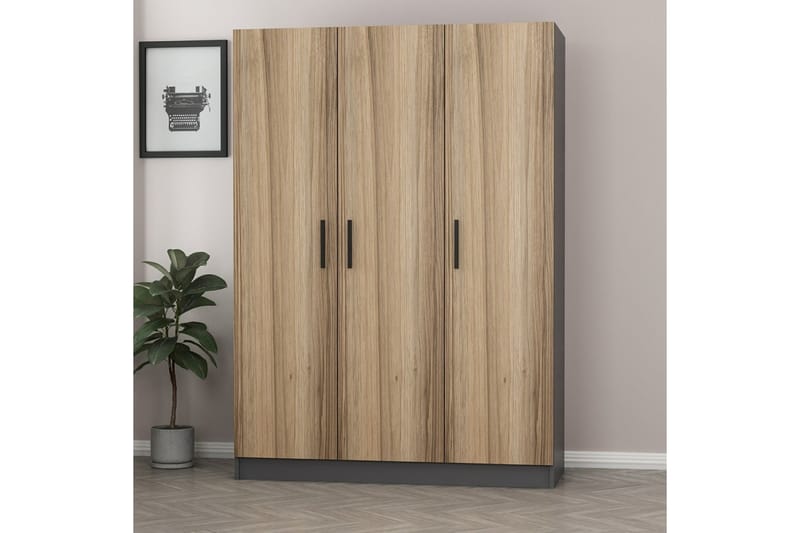 Fruitland Garderobe 135 cm - Antracit - Opbevaring - Tøjopbevaring - Garderobeskabe