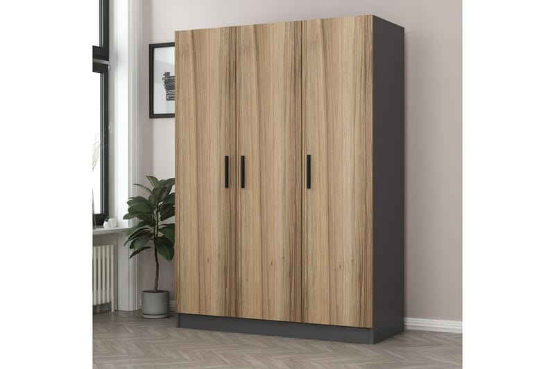 Fruitland Garderobe 135 cm - Antracit - Opbevaring - Tøjopbevaring - Garderobeskabe