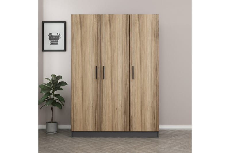 Fruitland Garderobe 135 cm - Antracit - Opbevaring - Tøjopbevaring - Garderobeskabe