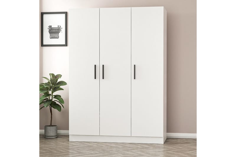 Fruitland Garderobe 135 cm - Hvid - Opbevaring - Tøjopbevaring - Garderobeskabe