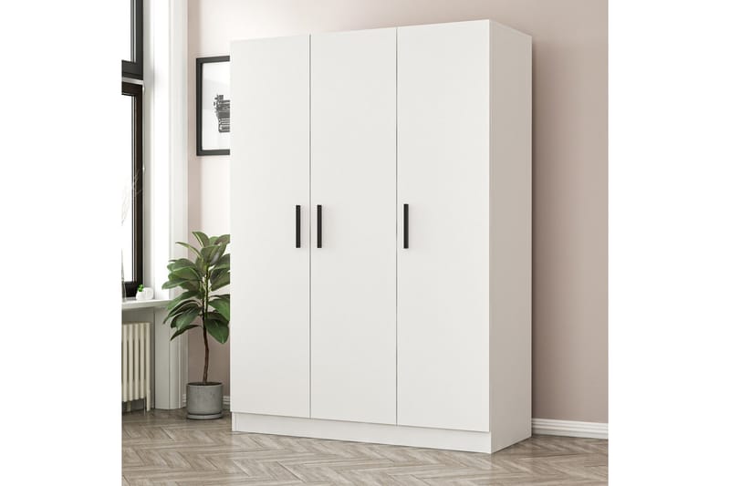 Fruitland Garderobe 135 cm - Hvid - Opbevaring - Tøjopbevaring - Garderobeskabe