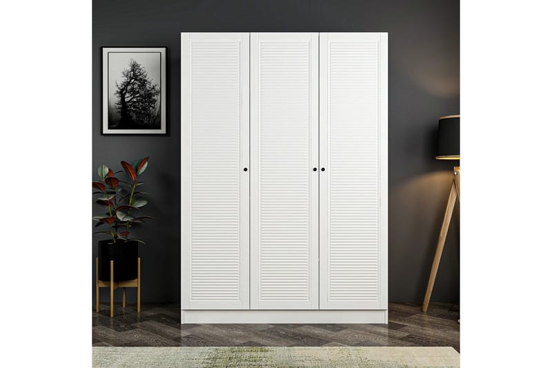 Fruitland Garderobe 135 cm - Hvid - Opbevaring - Tøjopbevaring - Garderobeskabe