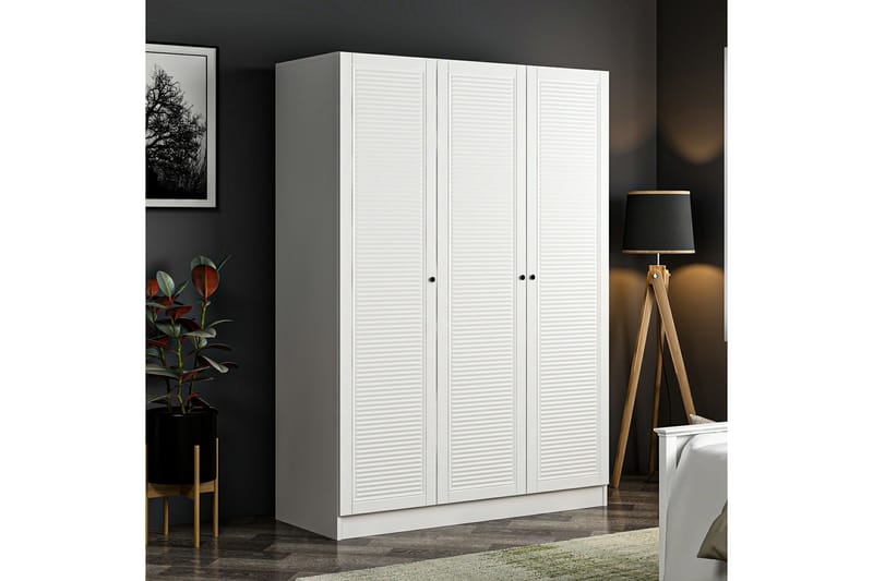 Fruitland Garderobe 135 cm - Hvid - Opbevaring - Tøjopbevaring - Garderobeskabe