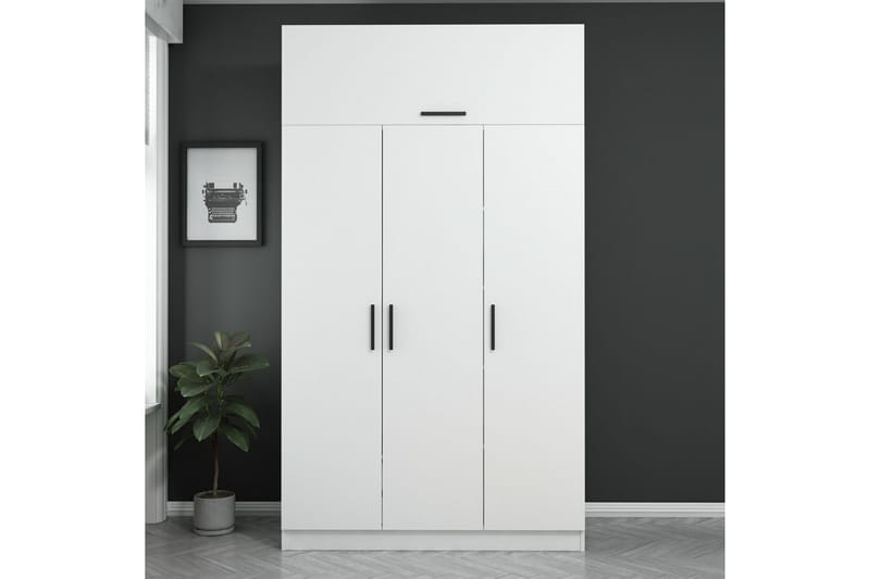 Fruitland Garderobe 135 cm - Hvid - Opbevaring - Tøjopbevaring - Garderobeskabe