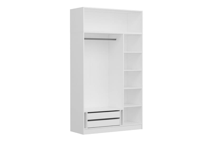 Fruitland Garderobe 135 cm - Hvid - Opbevaring - Tøjopbevaring - Garderobeskabe