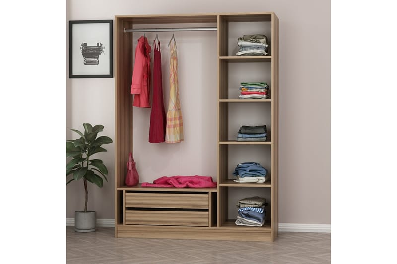 Fruitland Garderobe 135 cm - Oak - Opbevaring - Tøjopbevaring - Garderobeskabe