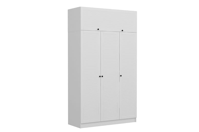 Fruitland Garderobe 135x190 cm - Hvid - Opbevaring - Tøjopbevaring - Garderobeskabe