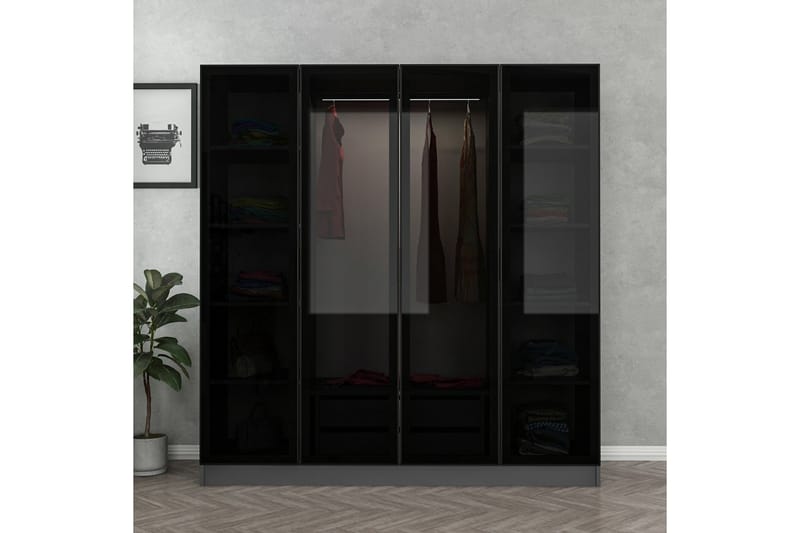 Fruitland Garderobe 180 cm - Antracit - Opbevaring - Tøjopbevaring - Garderobeskabe