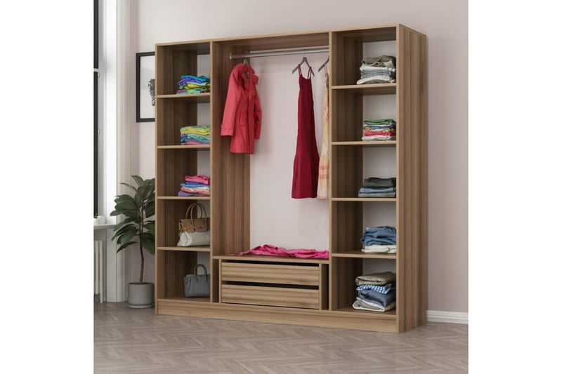 Fruitland Garderobe 180 cm - Antracit - Opbevaring - Tøjopbevaring - Garderobeskabe