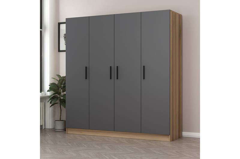 Fruitland Garderobe 180 cm - Antracit - Opbevaring - Tøjopbevaring - Garderobeskabe