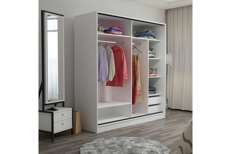 Fruitland Garderobe 180 cm - Antracit - Opbevaring - Tøjopbevaring - Garderobeskabe