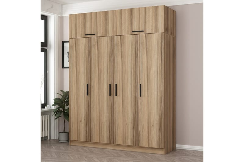 Fruitland Garderobe 180 cm - Brun - Opbevaring - Tøjopbevaring - Garderobeskabe