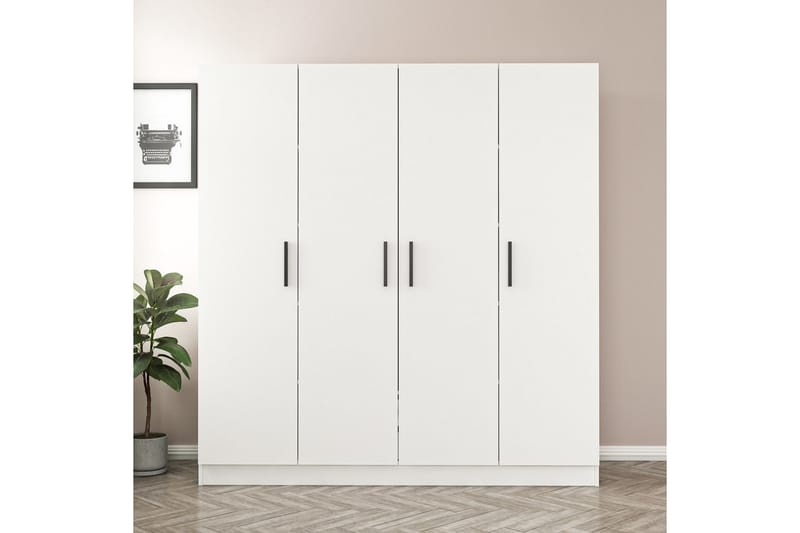 Fruitland Garderobe 180 cm - Hvid - Opbevaring - Tøjopbevaring - Garderobeskabe