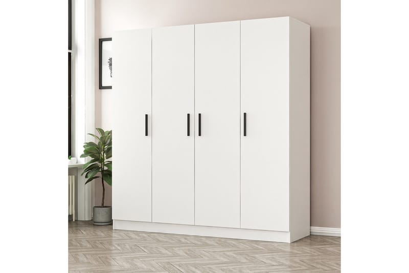 Fruitland Garderobe 180 cm - Hvid - Opbevaring - Tøjopbevaring - Garderobeskabe