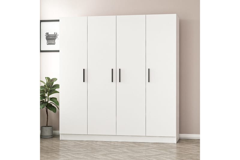 Fruitland Garderobe 180 cm - Hvid - Opbevaring - Tøjopbevaring - Garderobeskabe