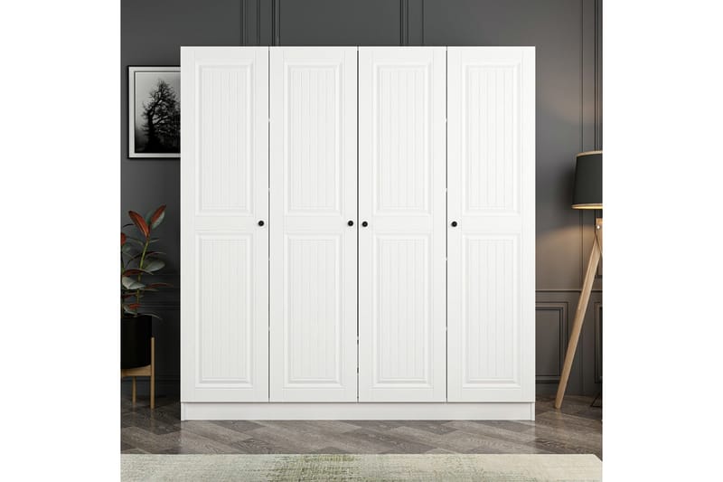 Fruitland Garderobe 180 cm - Hvid - Opbevaring - Tøjopbevaring - Garderobeskabe