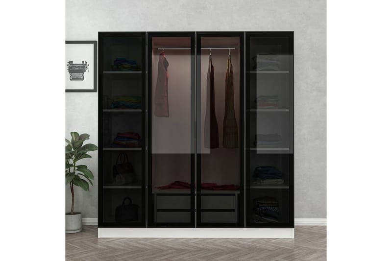 Fruitland Garderobe 180 cm - Hvid - Opbevaring - Tøjopbevaring - Garderobeskabe