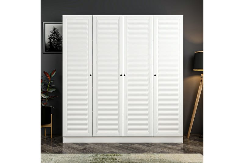 Fruitland Garderobe 180 cm - Hvid - Opbevaring - Tøjopbevaring - Garderobeskabe