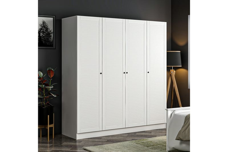 Fruitland Garderobe 180 cm - Hvid - Opbevaring - Tøjopbevaring - Garderobeskabe