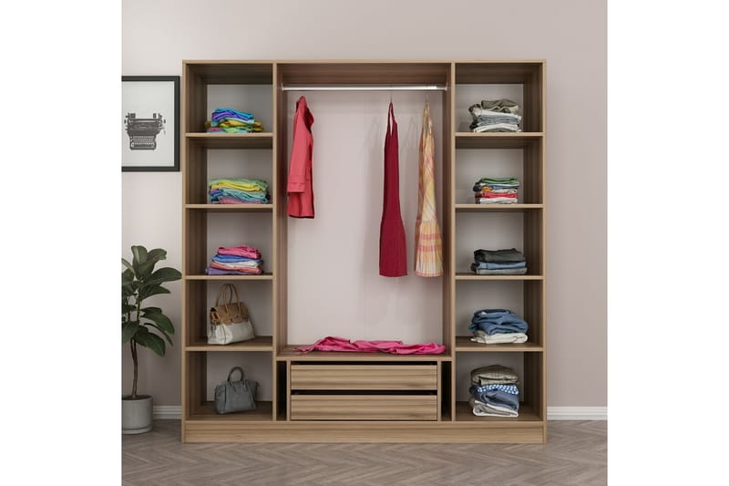 Fruitland Garderobe 180 cm - Oak - Opbevaring - Tøjopbevaring - Garderobeskabe