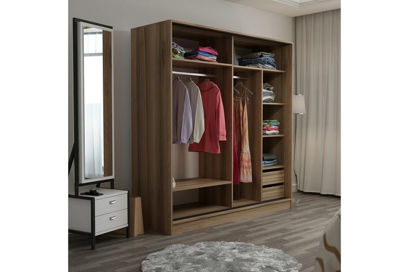 Fruitland Garderobe 180 cm - Oak - Opbevaring - Tøjopbevaring - Garderobeskabe