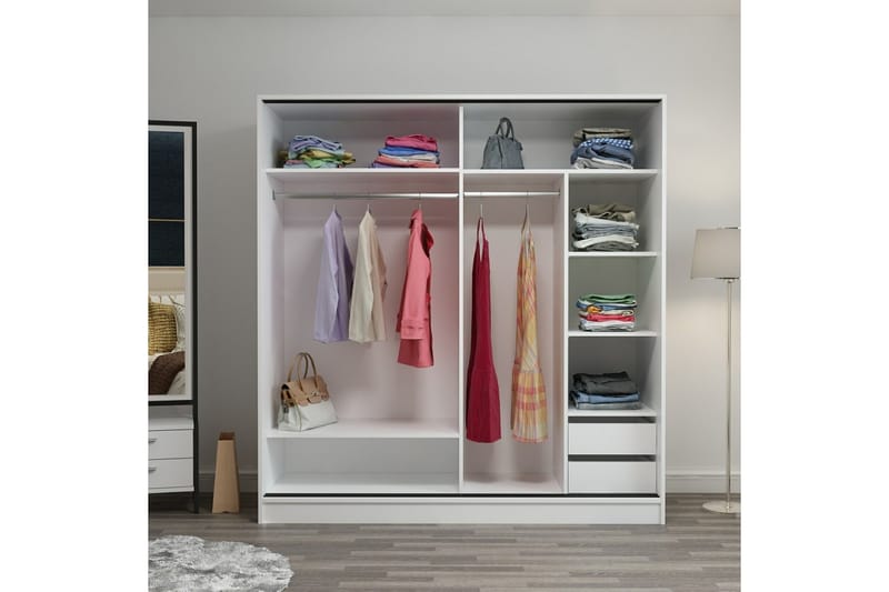 Fruitland Garderobe 220 cm - Antracit - Opbevaring - Tøjopbevaring - Garderobeskabe