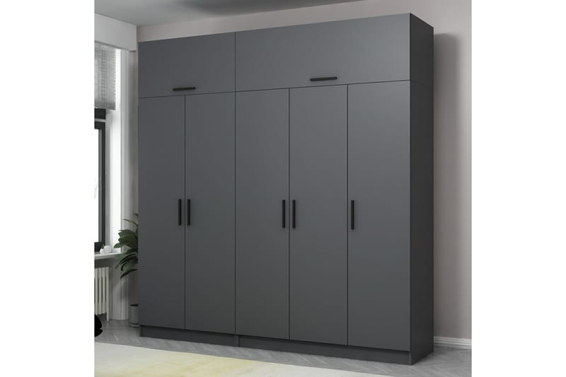 Fruitland Garderobe 225 cm - Antracit - Opbevaring - Tøjopbevaring - Garderobeskabe