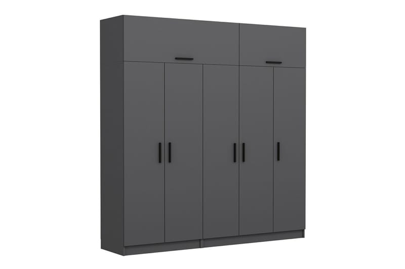 Fruitland Garderobe 225 cm - Antracit - Opbevaring - Tøjopbevaring - Garderobeskabe