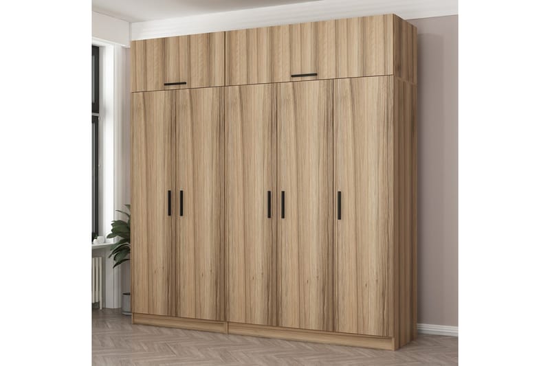 Fruitland Garderobe 225 cm - Brun - Opbevaring - Tøjopbevaring - Garderobeskabe