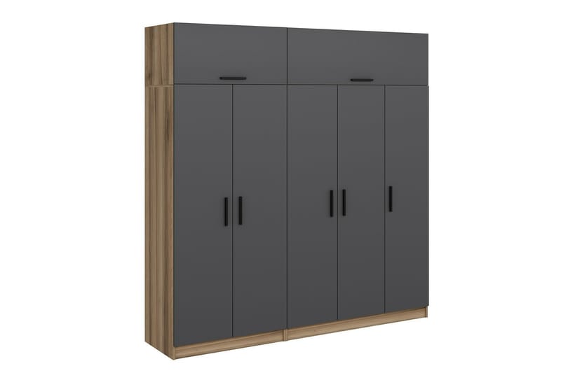 Fruitland Garderobe 225 cm - Grå/Brun - Opbevaring - Tøjopbevaring - Garderobeskabe