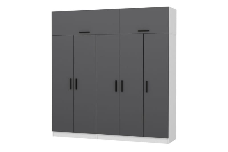 Fruitland Garderobe 225 cm - Grå/Hvid - Opbevaring - Tøjopbevaring - Garderobeskabe