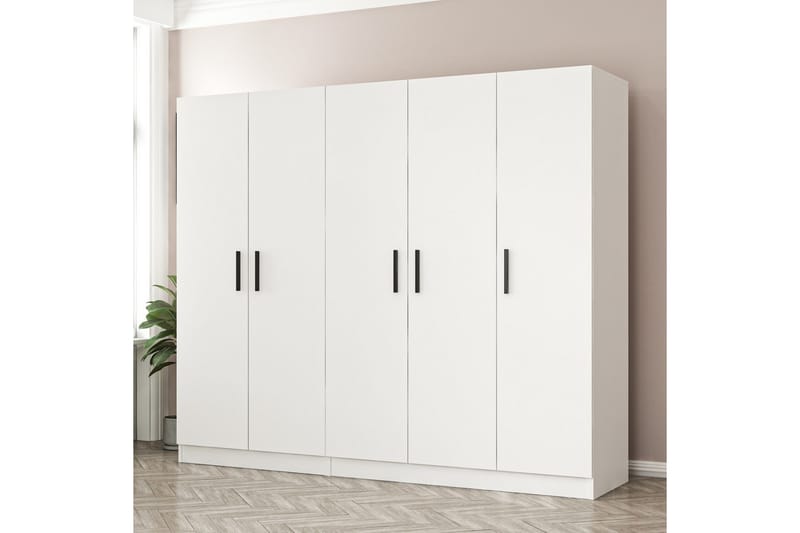 Fruitland Garderobe 225 cm - Hvid - Opbevaring - Tøjopbevaring - Garderobeskabe