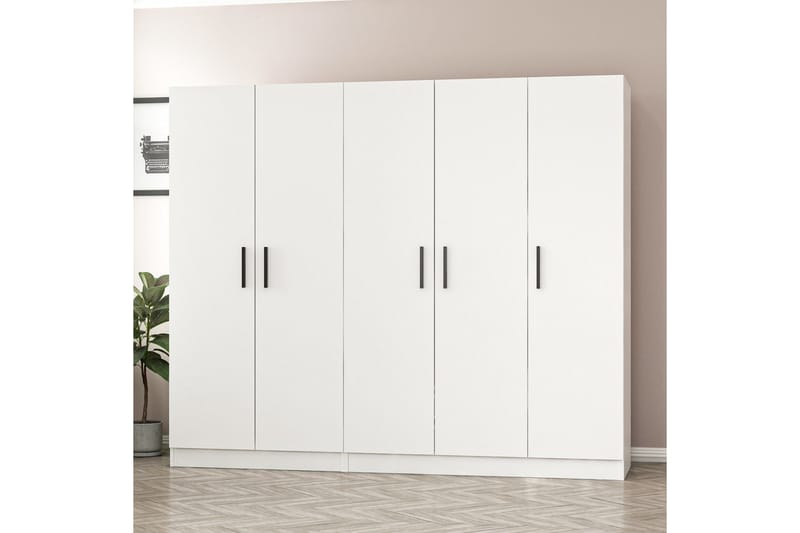 Fruitland Garderobe 225 cm - Hvid - Opbevaring - Tøjopbevaring - Garderobeskabe