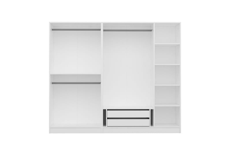 Fruitland Garderobe 225 cm - Hvid - Opbevaring - Tøjopbevaring - Garderobeskabe