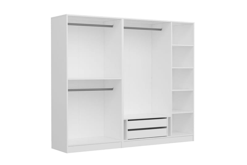 Fruitland Garderobe 225 cm - Hvid - Opbevaring - Tøjopbevaring - Garderobeskabe