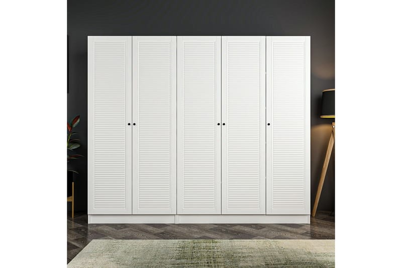 Fruitland Garderobe 225 cm - Hvid - Opbevaring - Tøjopbevaring - Garderobeskabe