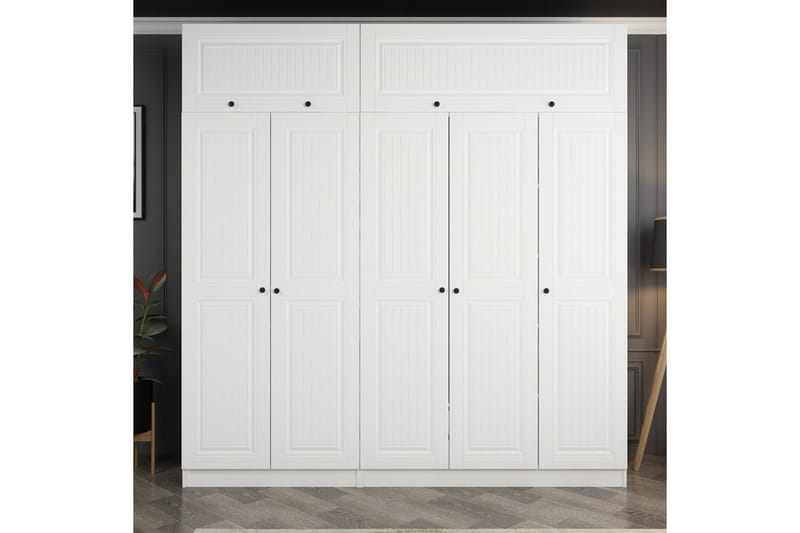 Fruitland Garderobe 225 cm - Hvid - Garderobeskabe - Garderobeskab & klædeskab