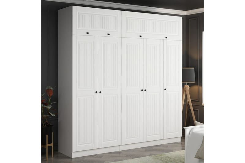 Fruitland Garderobe 225 cm - Hvid - Garderobeskabe - Garderobeskab & klædeskab