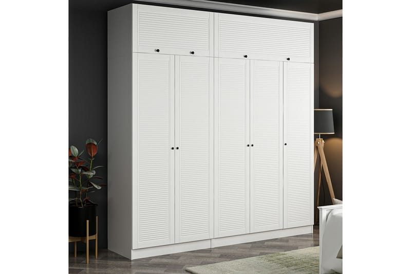 Fruitland Garderobe 225 cm - Hvid - Opbevaring - Tøjopbevaring - Garderobeskabe