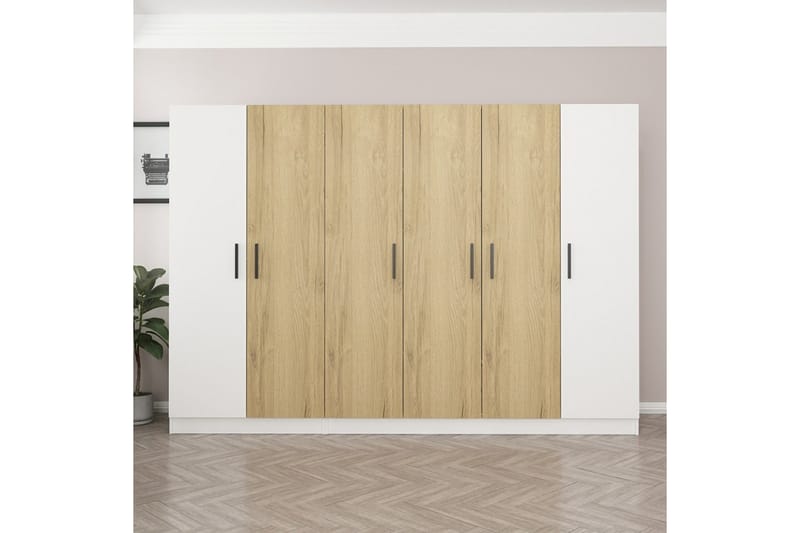 Fruitland Garderobe 225 cm - Hvid - Opbevaring - Tøjopbevaring - Garderobeskabe