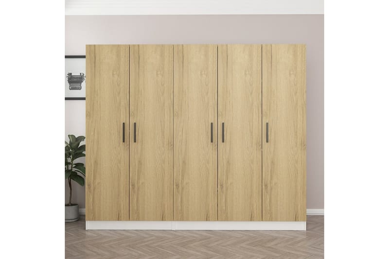 Fruitland Garderobe 225 cm - Valnød finér - Opbevaring - Tøjopbevaring - Garderobeskabe