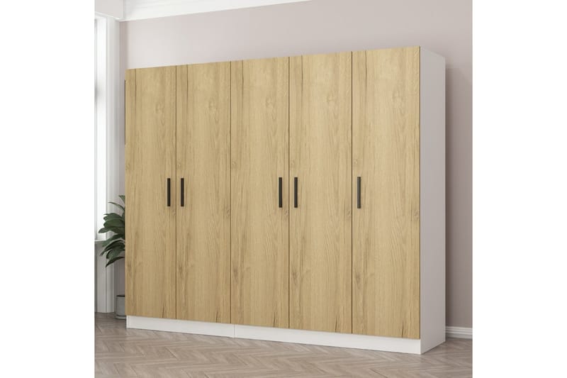 Fruitland Garderobe 225 cm - Valnød finér - Opbevaring - Tøjopbevaring - Garderobeskabe